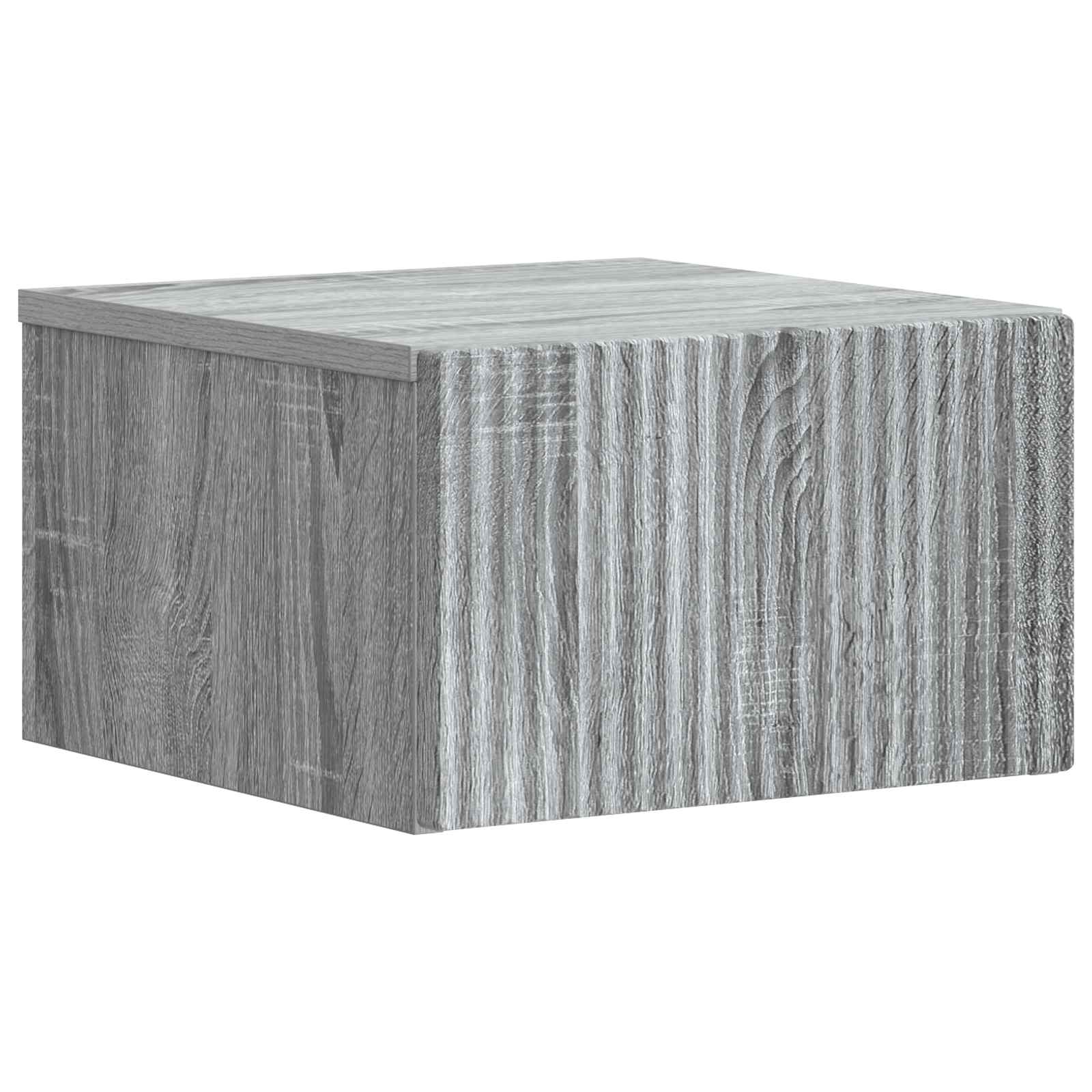 Wandmontierter Nachttisch 2 pcs Graues Sonoma 33 x 34,5 x 20 cm