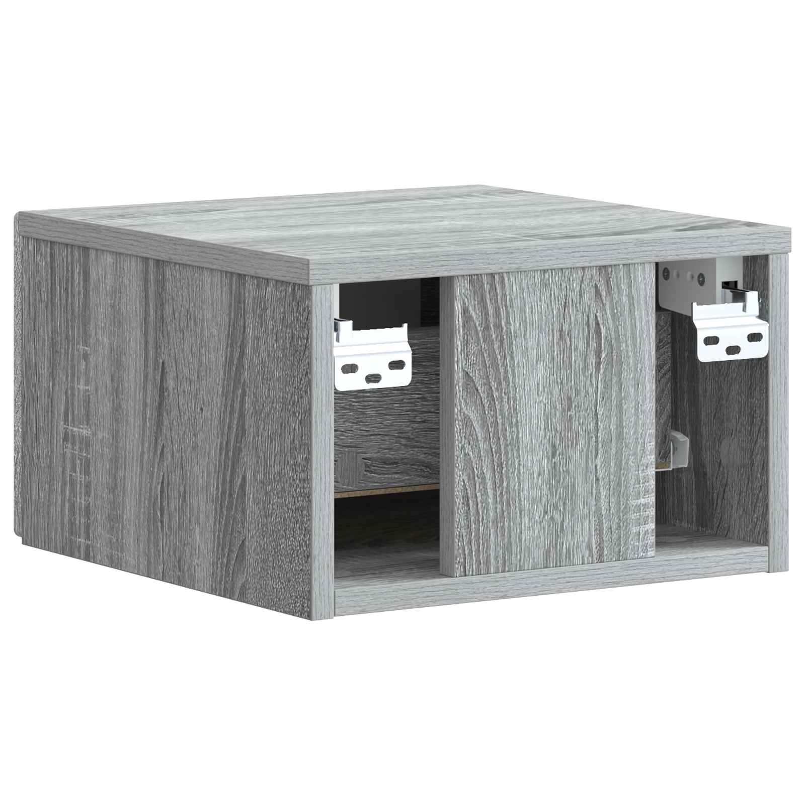 Wandmontierter Nachttisch 2 pcs Graues Sonoma 33 x 34,5 x 20 cm