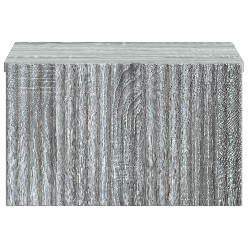 Wandmontierter Nachttisch 2 pcs Graues Sonoma 33 x 34,5 x 20 cm