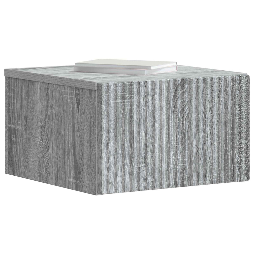 Wandmontierter Nachttisch 2 pcs Graues Sonoma 33 x 34,5 x 20 cm