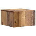 Wandmontierter Nachttisch Altholz 33 x 34,5 x 20 cm