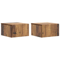 Wandmontierter Nachttisch 2 pcs Altholz 33 x 34,5 x 20 cm