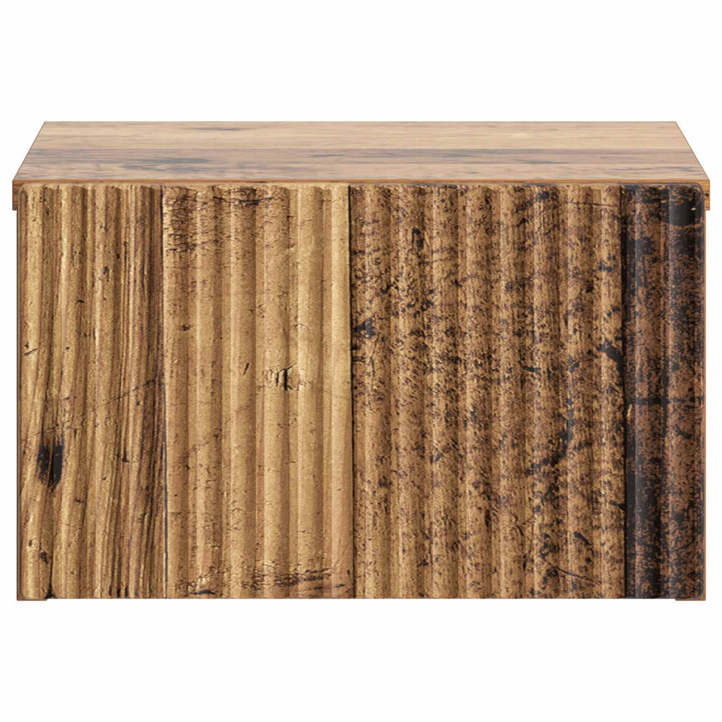 Wandmontierter Nachttisch 2 pcs Altholz 33 x 34,5 x 20 cm