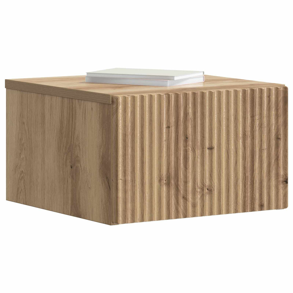 Wandmontierter Nachttisch Artisan-Eiche 33 x 34,5 x 20 cm