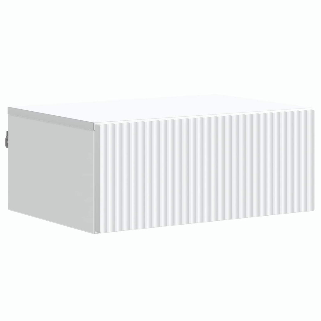 Wandmontierter Nachttisch 2 pcs Weiß 49 x 34,5 x 20 cm
