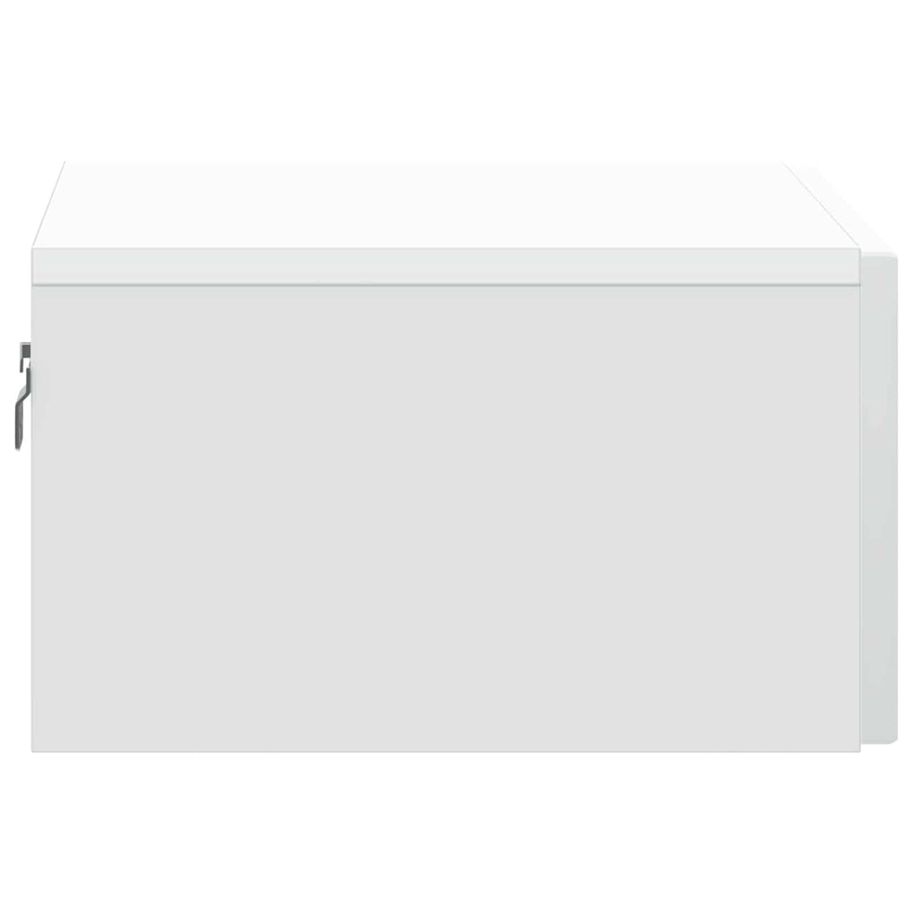 Wandmontierter Nachttisch 2 pcs Weiß 49 x 34,5 x 20 cm