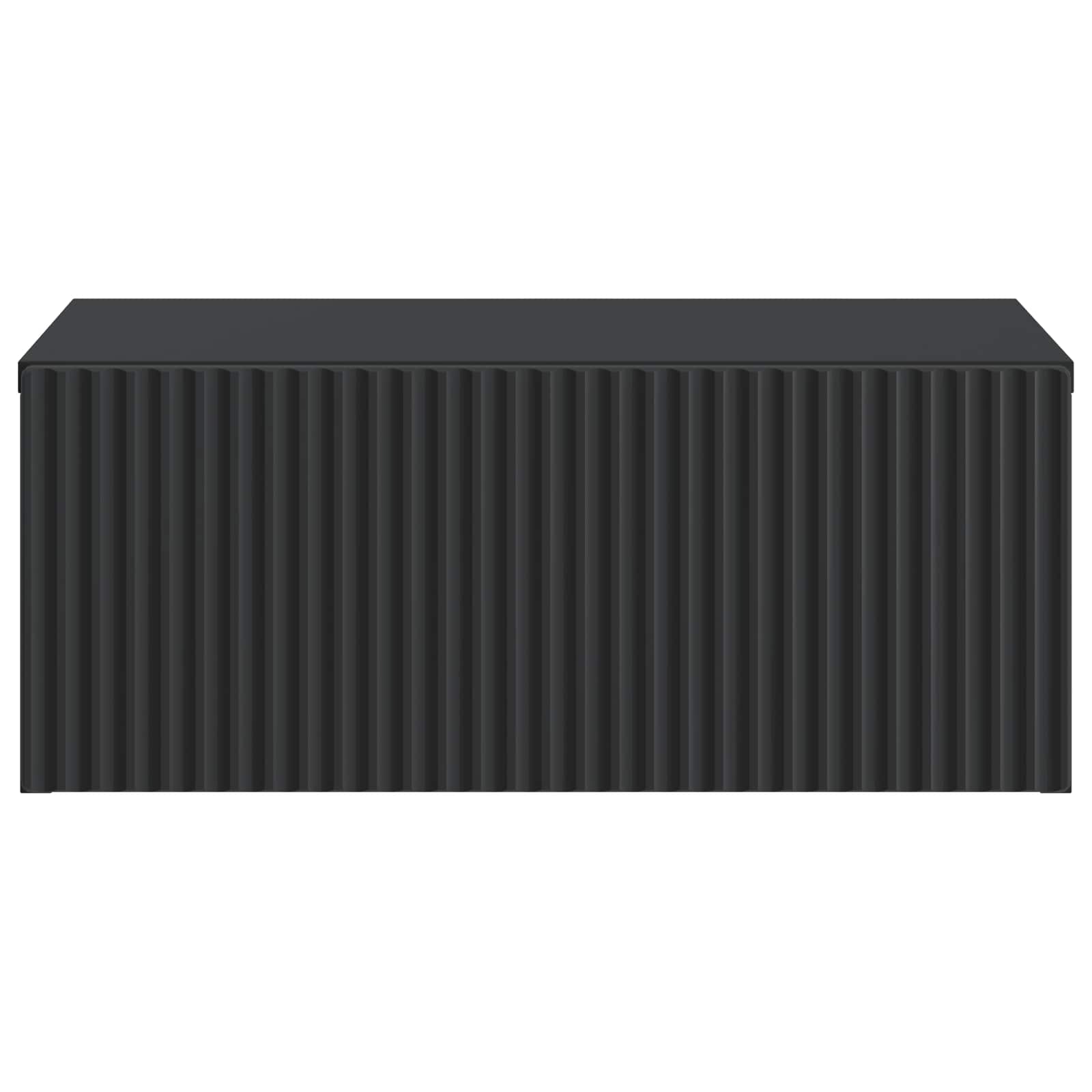 Wandmontierter Nachttisch 2 pcs Schwarz 49 x 34,5 x 20 cm