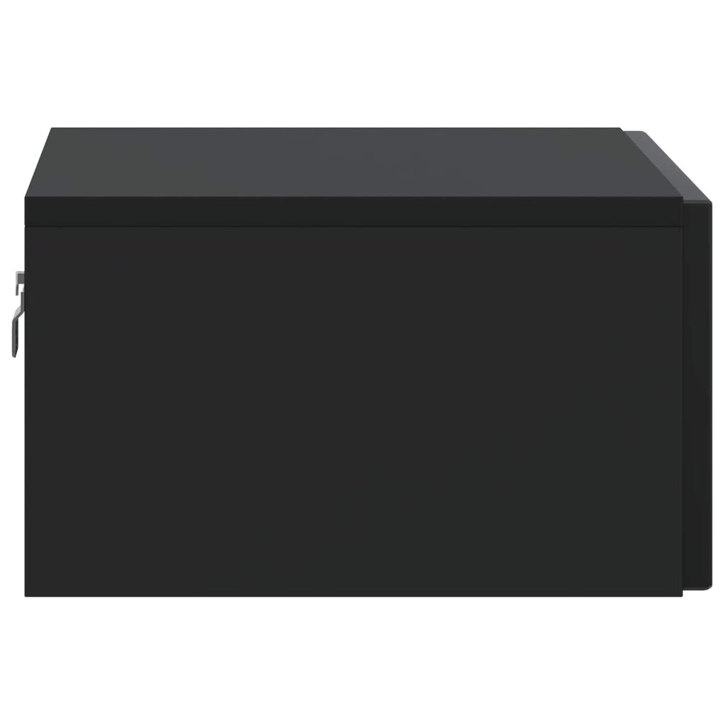 Wandmontierter Nachttisch 2 pcs Schwarz 49 x 34,5 x 20 cm