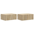 Wandmontierter Nachttisch 2 pcs Sonoma-Eiche 49 x 34,5 x 20 cm