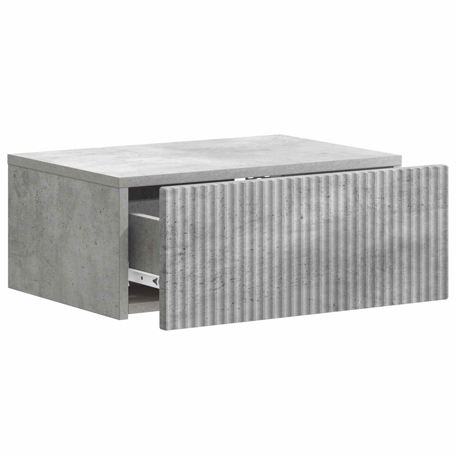 Wandmontierter Nachttisch Betongrau 49 x 34,5 x 20 cm