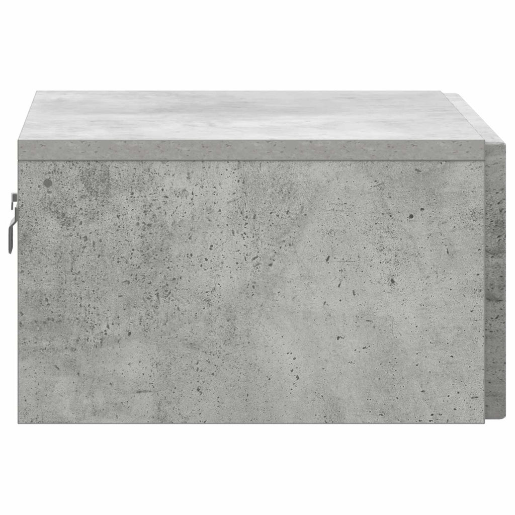 Wandmontierter Nachttisch Betongrau 49 x 34,5 x 20 cm