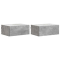 Wandmontierter Nachttisch 2 pcs Betongrau 49 x 34,5 x 20 cm