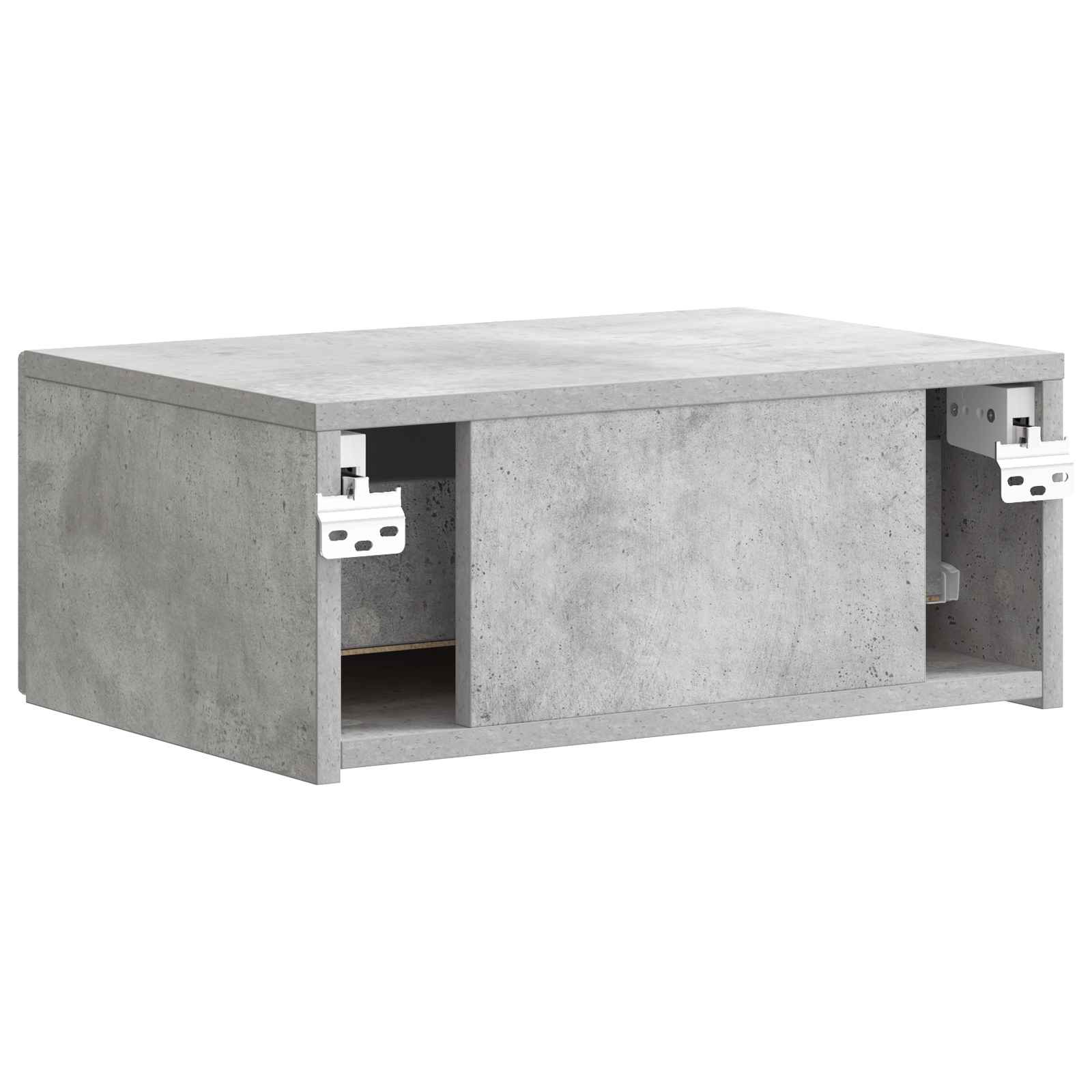 Wandmontierter Nachttisch 2 pcs Betongrau 49 x 34,5 x 20 cm