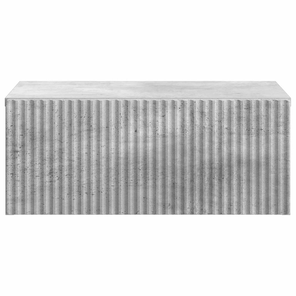 Wandmontierter Nachttisch 2 pcs Betongrau 49 x 34,5 x 20 cm