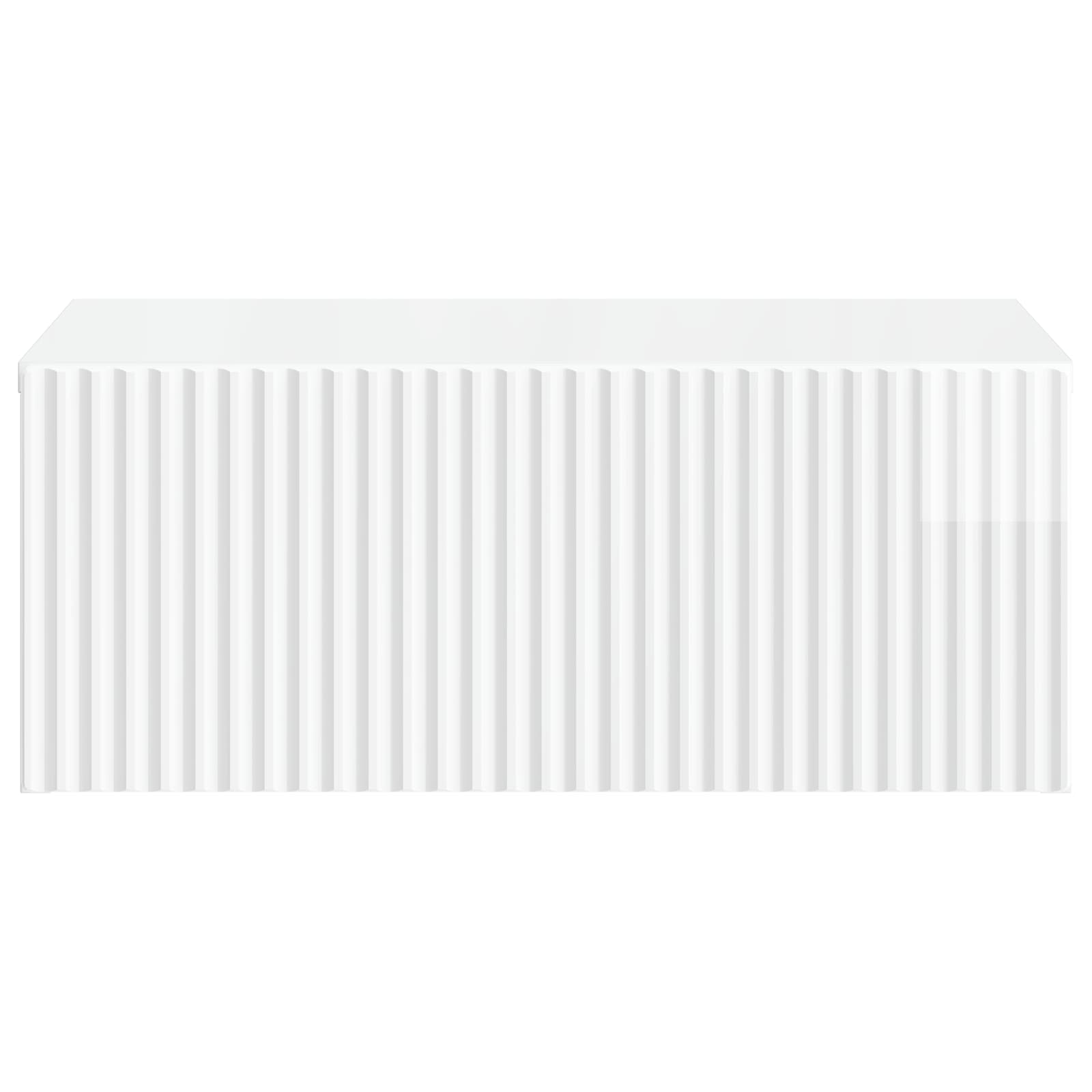 Wandmontierter Nachttisch 2 pcs Hochglanz Weiß Holzwerkstoff