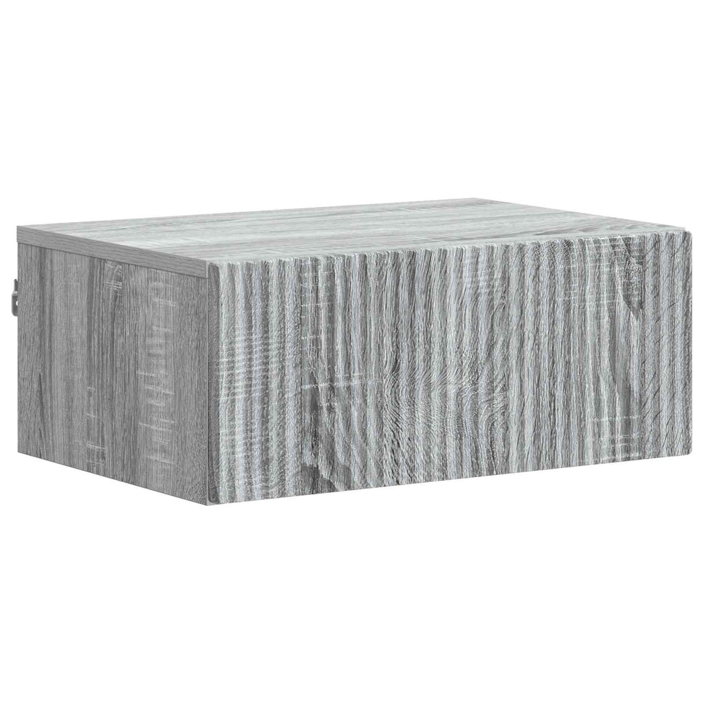 Wandmontierter Nachttisch Graues Sonoma 49 x 34,5 x 20 cm