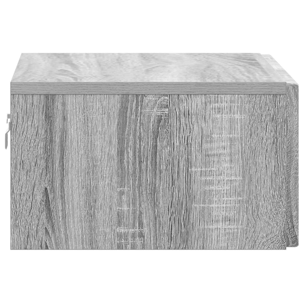 Wandmontierter Nachttisch Graues Sonoma 49 x 34,5 x 20 cm