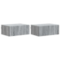 Wandmontierter Nachttisch 2 pcs Graues Sonoma 49 x 34,5 x 20 cm