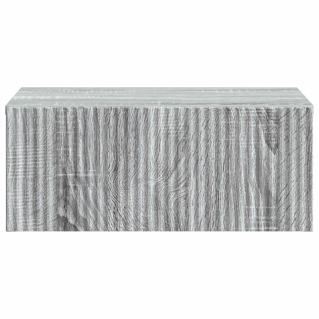 Wandmontierter Nachttisch 2 pcs Graues Sonoma 49 x 34,5 x 20 cm
