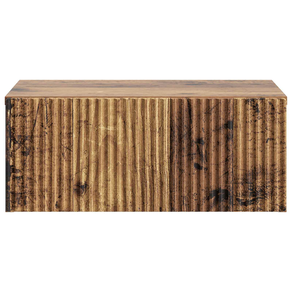 Wandmontierter Nachttisch 2 pcs Altholz 49 x 34,5 x 20 cm
