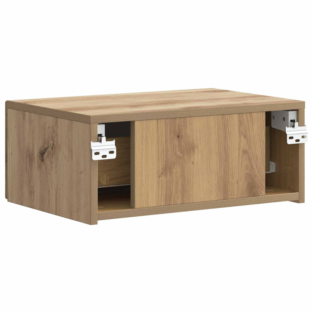 Wandmontierter Nachttisch Artisan-Eiche 49 x 34,5 x 20 cm