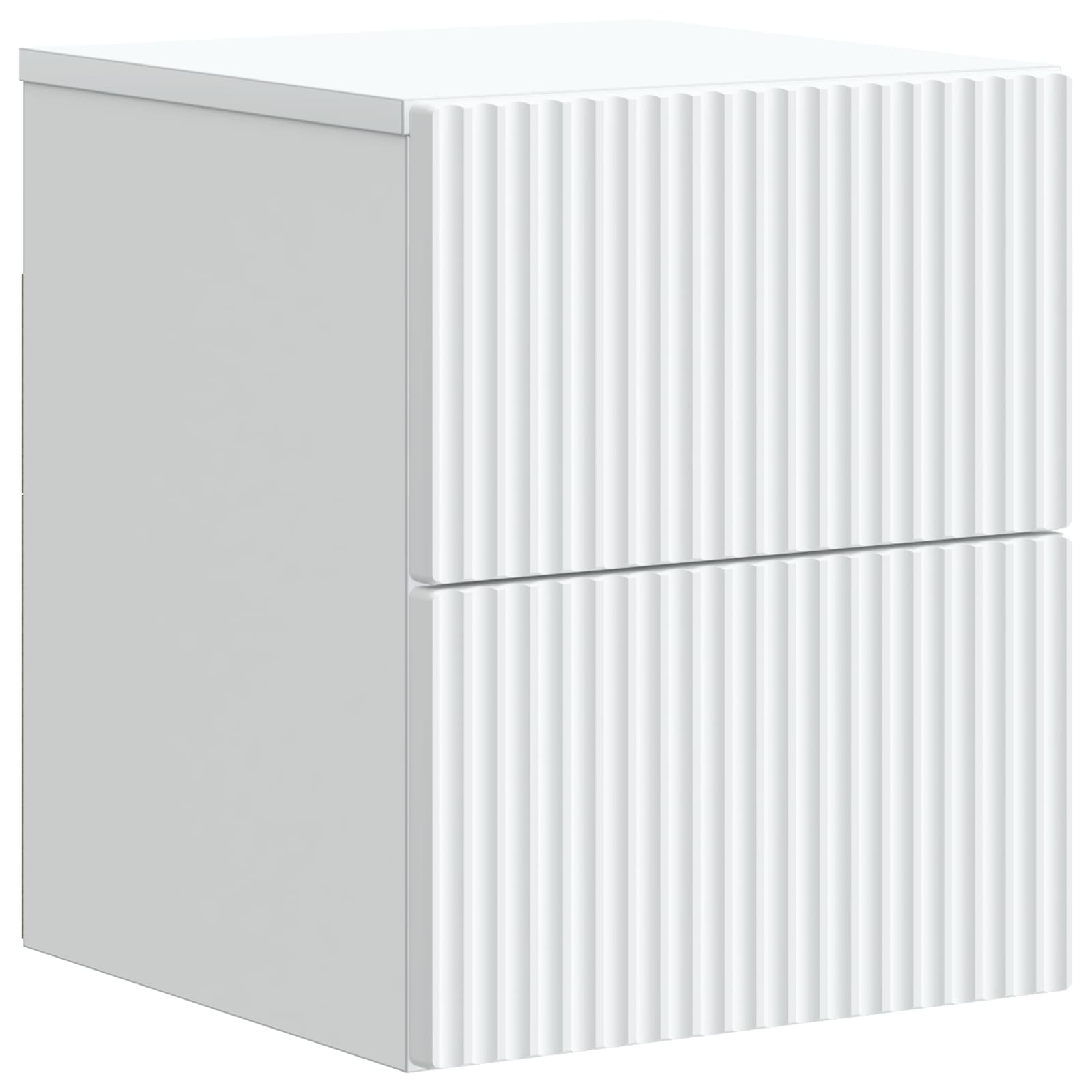 Wandmontierter Nachttisch 2 pcs Weiß 33 x 34,5 x 40 cm