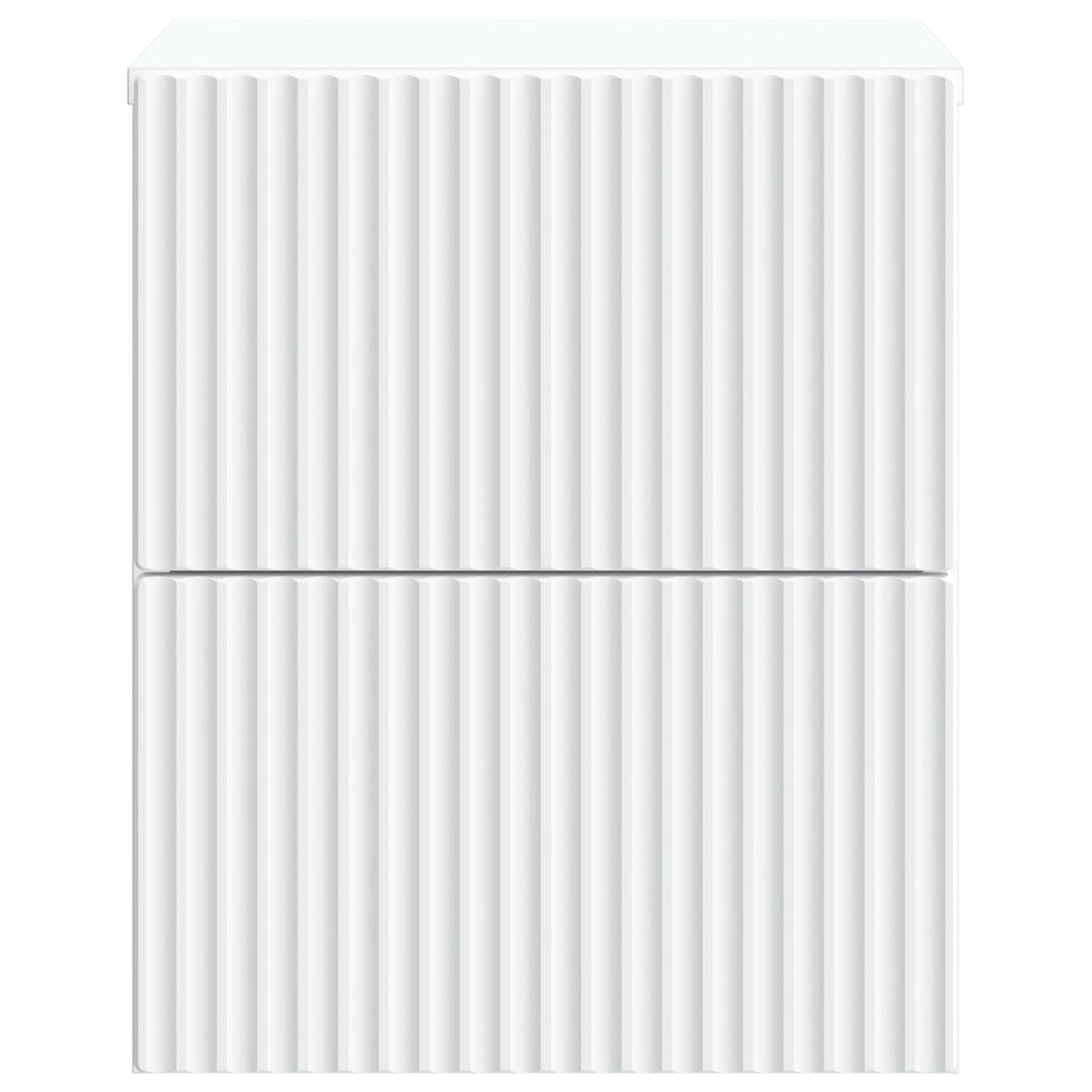 Wandmontierter Nachttisch 2 pcs Weiß 33 x 34,5 x 40 cm