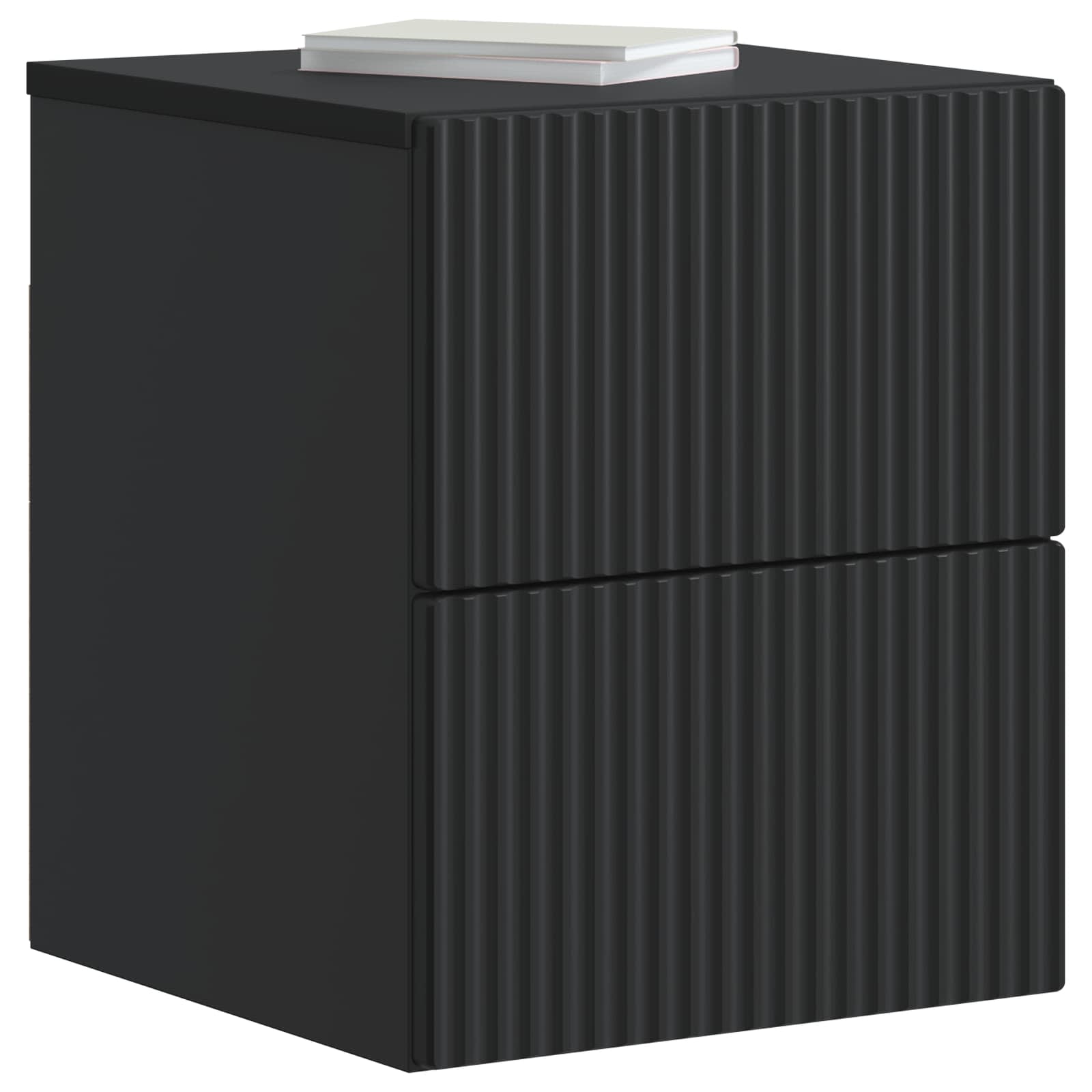 Wandmontierter Nachttisch Schwarz 33 x 34,5 x 40 cm