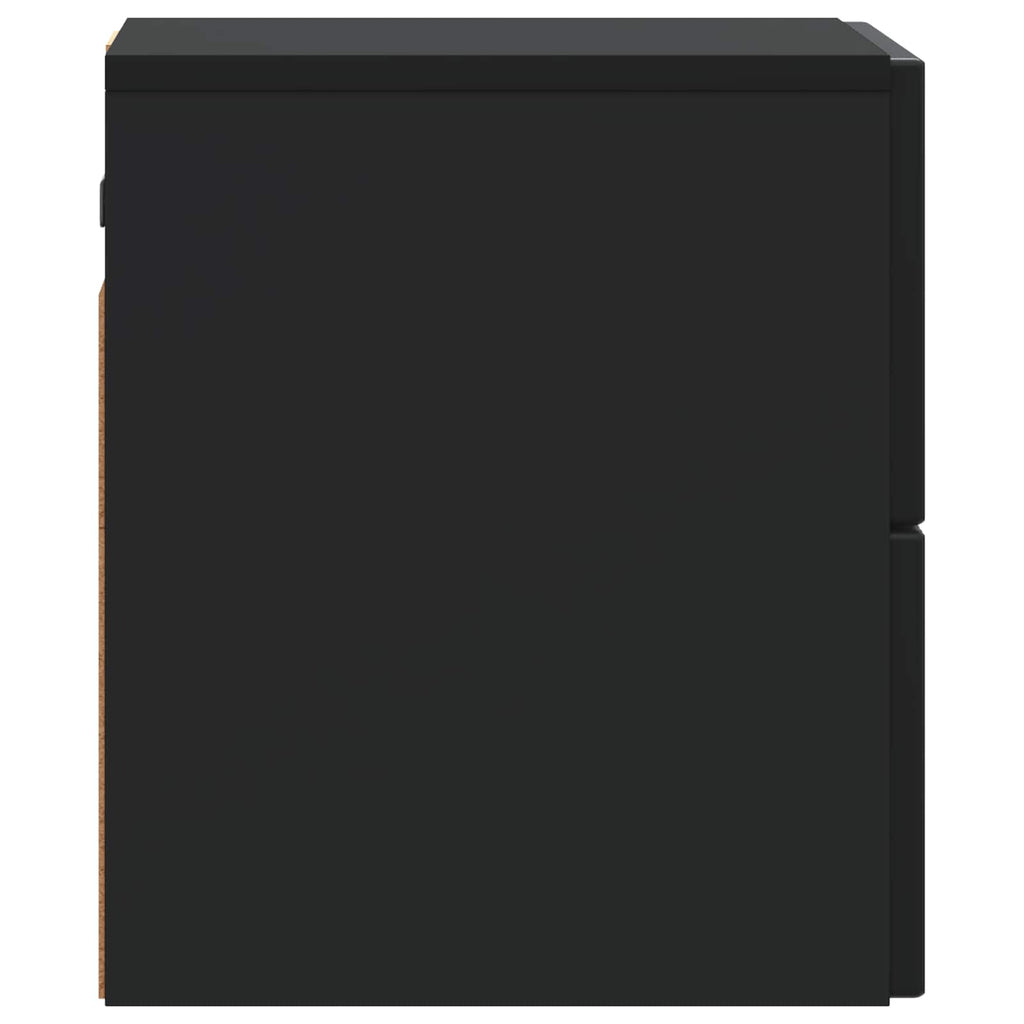 Wandmontierter Nachttisch Schwarz 33 x 34,5 x 40 cm