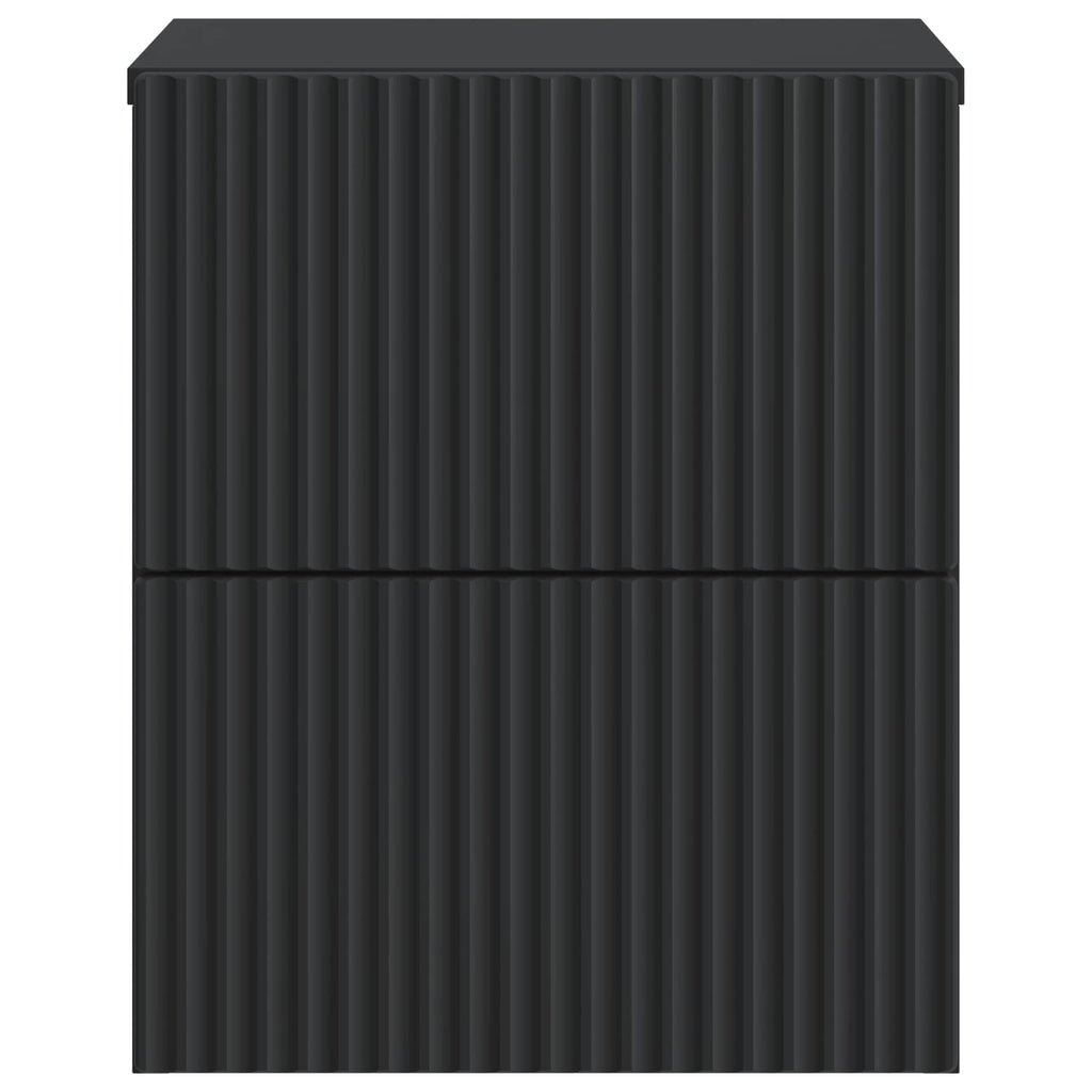 Wandmontierter Nachttisch 2 pcs Schwarz 33 x 34,5 x 40 cm