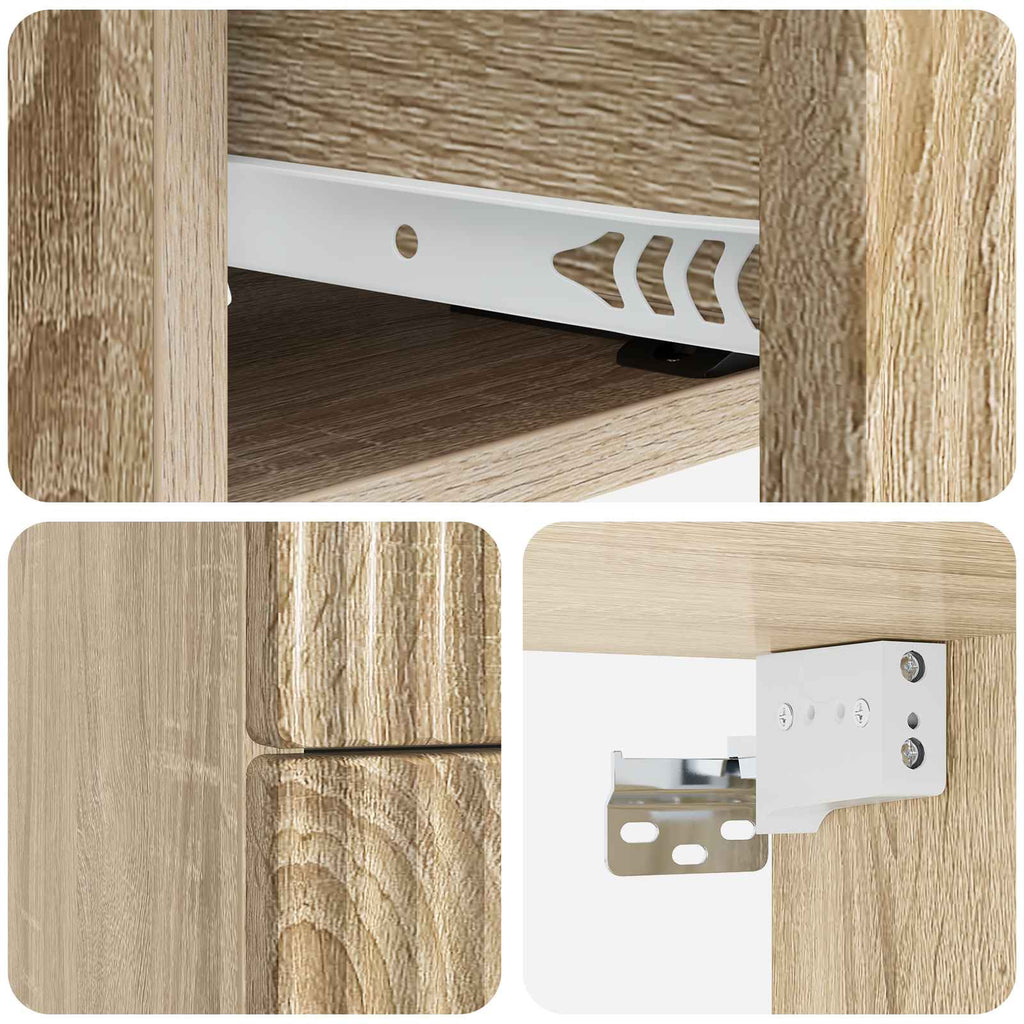 Wandmontierter Nachttisch Sonoma-Eiche 33 x 34,5 x 40 cm