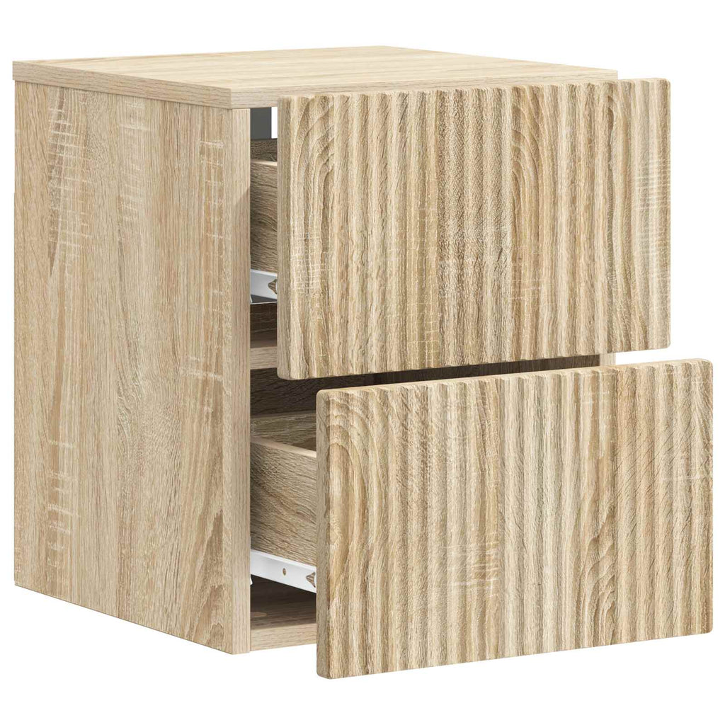 Wandmontierter Nachttisch Sonoma-Eiche 33 x 34,5 x 40 cm