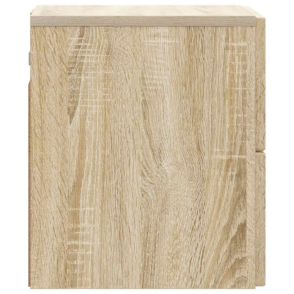Wandmontierter Nachttisch 2 pcs Sonoma-Eiche 33 x 34,5 x 40 cm