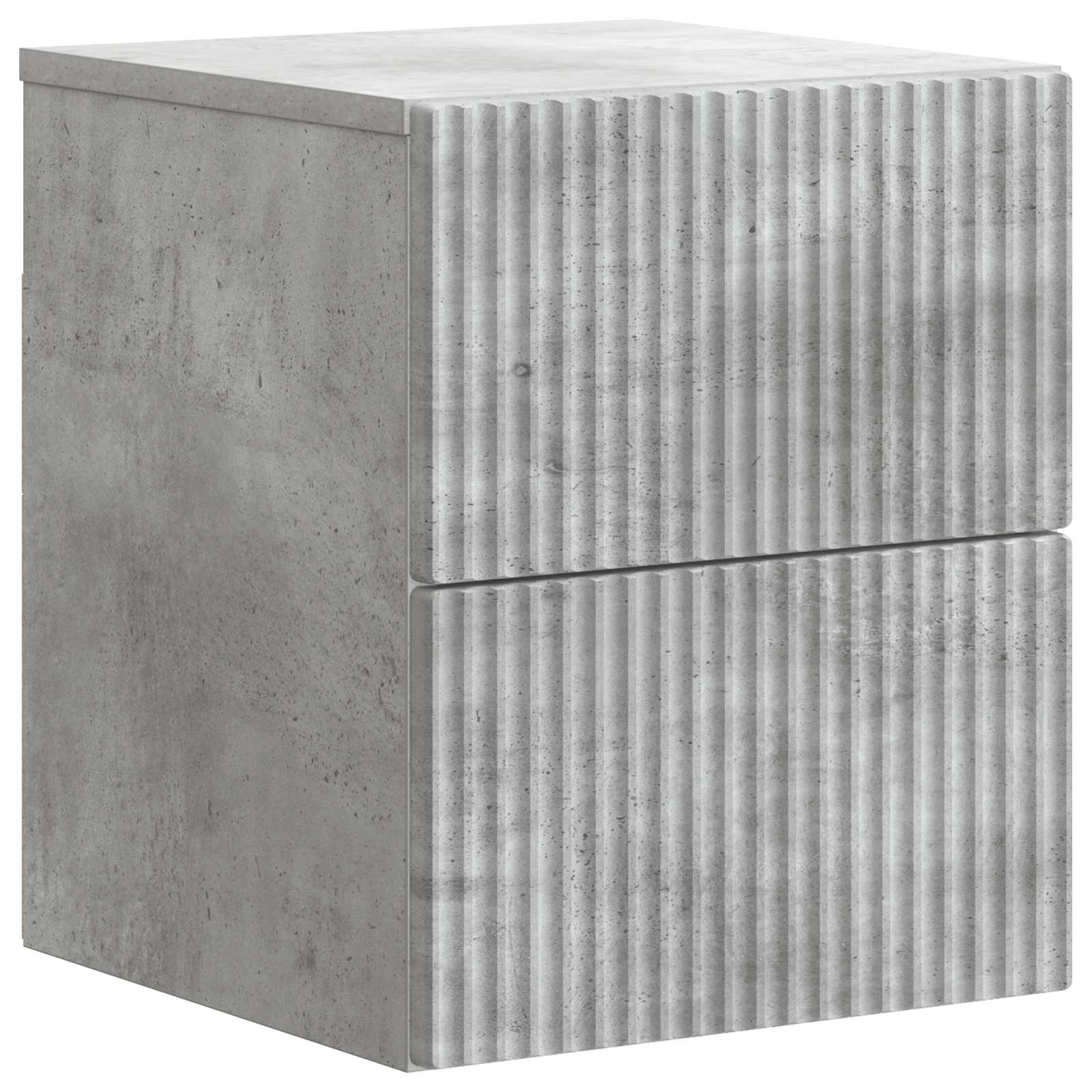 Wandmontierter Nachttisch 2 pcs Betongrau 33 x 34,5 x 40 cm