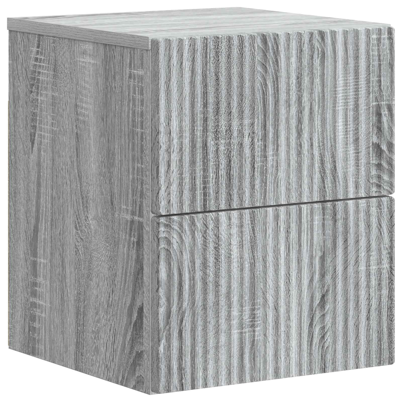 Wandmontierter Nachttisch Graues Sonoma 33 x 34,5 x 40 cm