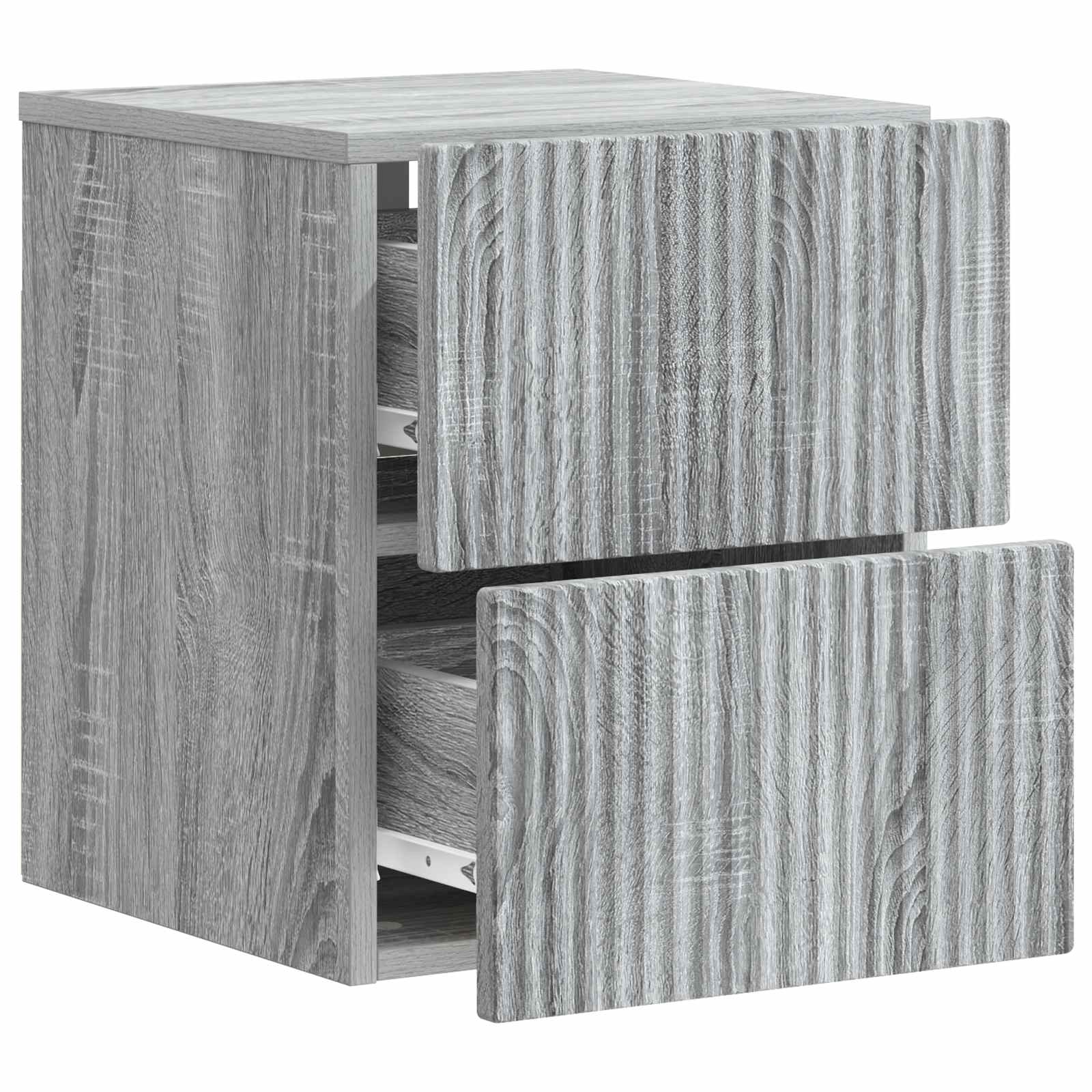 Wandmontierter Nachttisch Graues Sonoma 33 x 34,5 x 40 cm