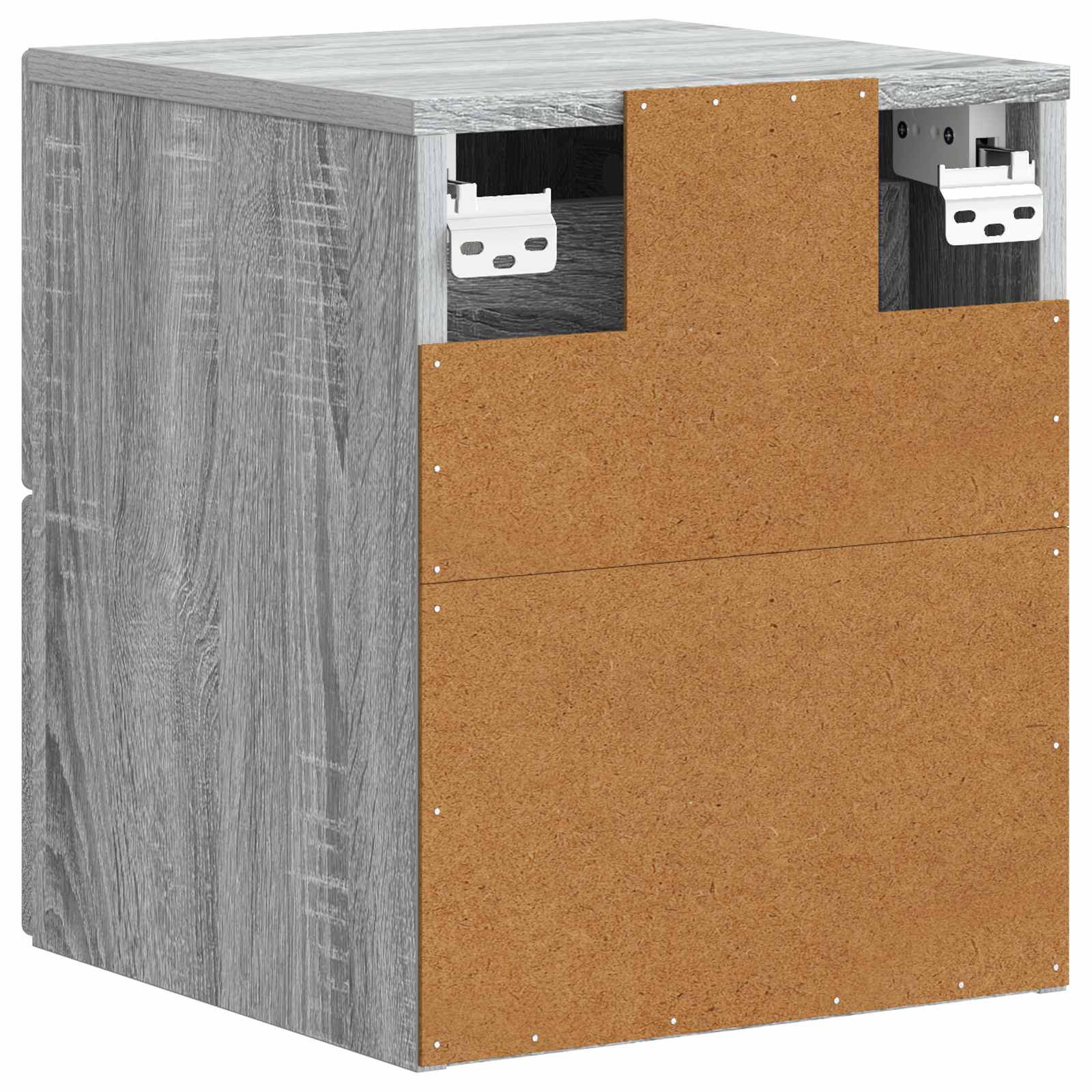 Wandmontierter Nachttisch 2 pcs Graues Sonoma 33 x 34,5 x 40 cm