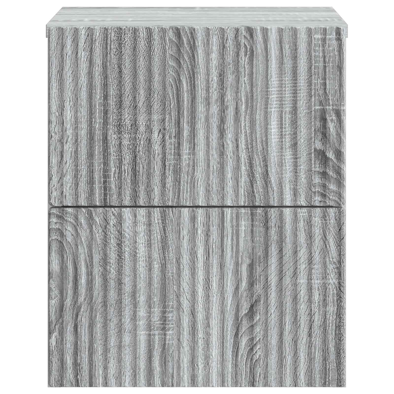 Wandmontierter Nachttisch 2 pcs Graues Sonoma 33 x 34,5 x 40 cm