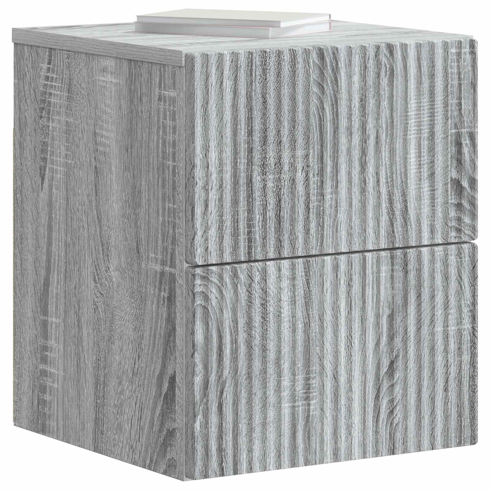 Wandmontierter Nachttisch 2 pcs Graues Sonoma 33 x 34,5 x 40 cm