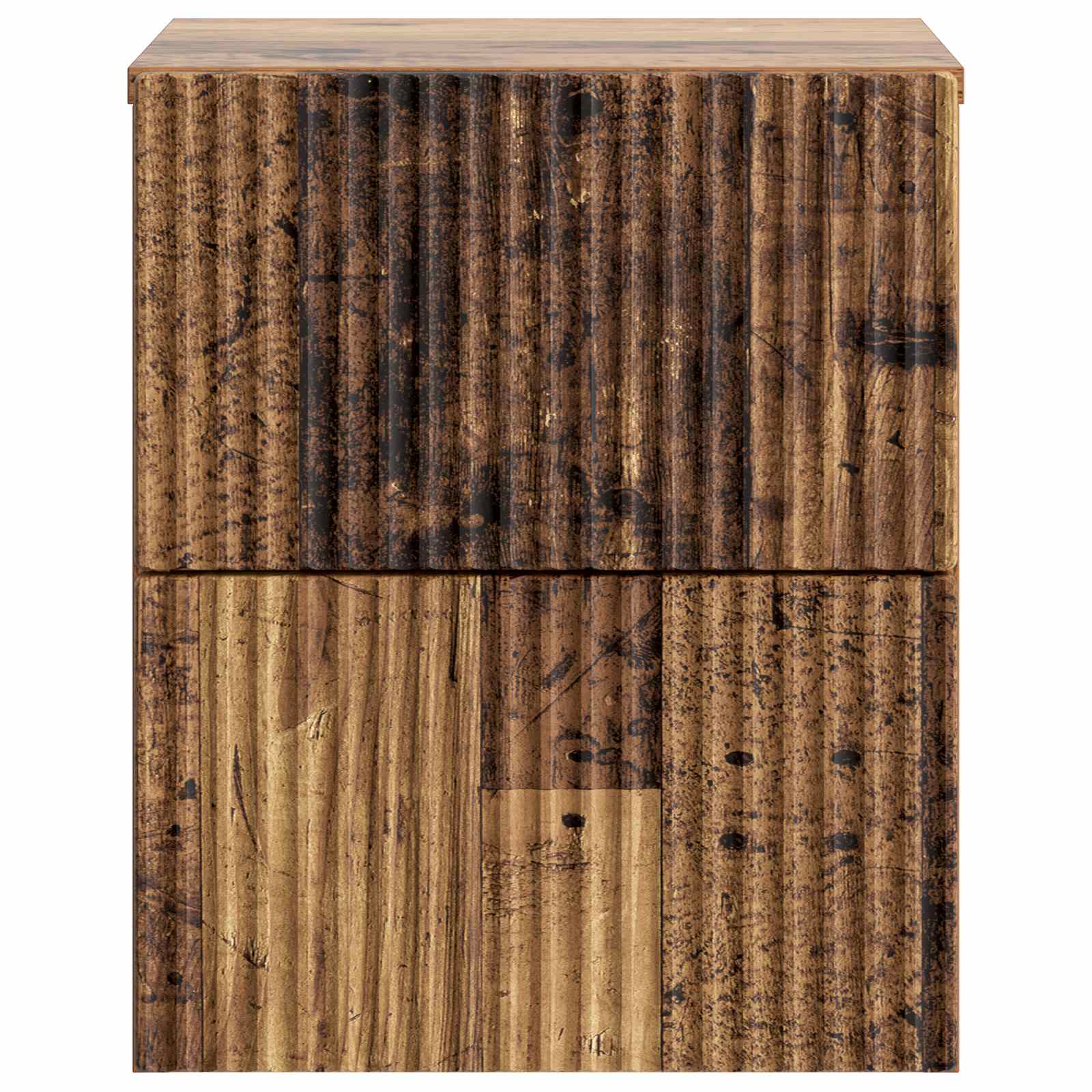 Wandmontierter Nachttisch 2 pcs Altholz 33 x 34,5 x 40 cm