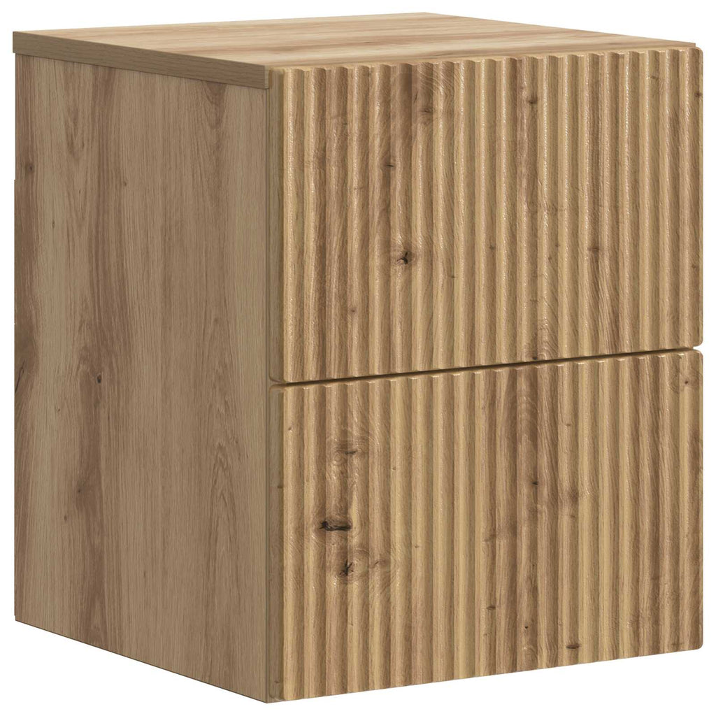 Wandmontierter Nachttisch Artisan-Eiche 33 x 34,5 x 40 cm