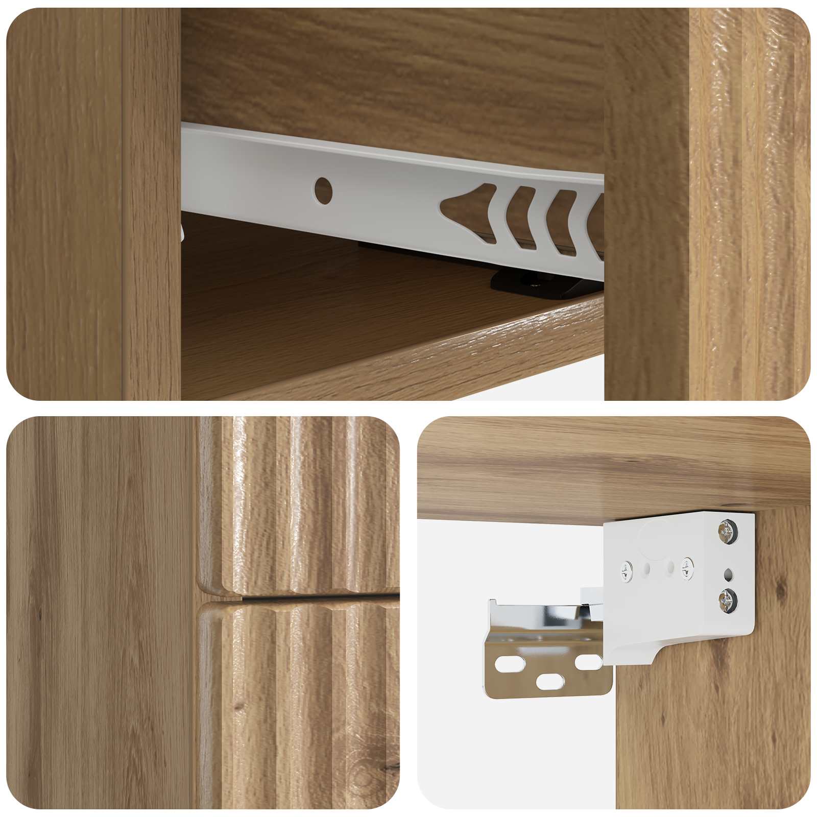 Wandmontierter Nachttisch 2 pcs Artisan-Eiche 33 x 34,5 x 40 cm