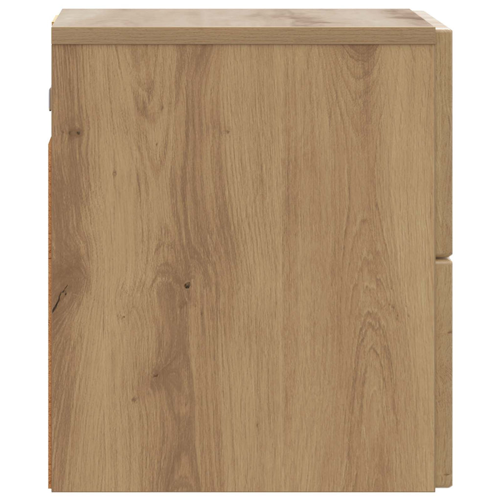 Wandmontierter Nachttisch 2 pcs Artisan-Eiche 33 x 34,5 x 40 cm