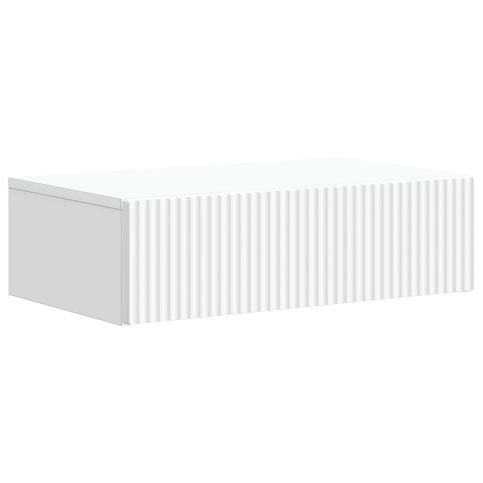 Wandmontierter Beistelltisch Weiß 59 x 34,5 x 17 cm
