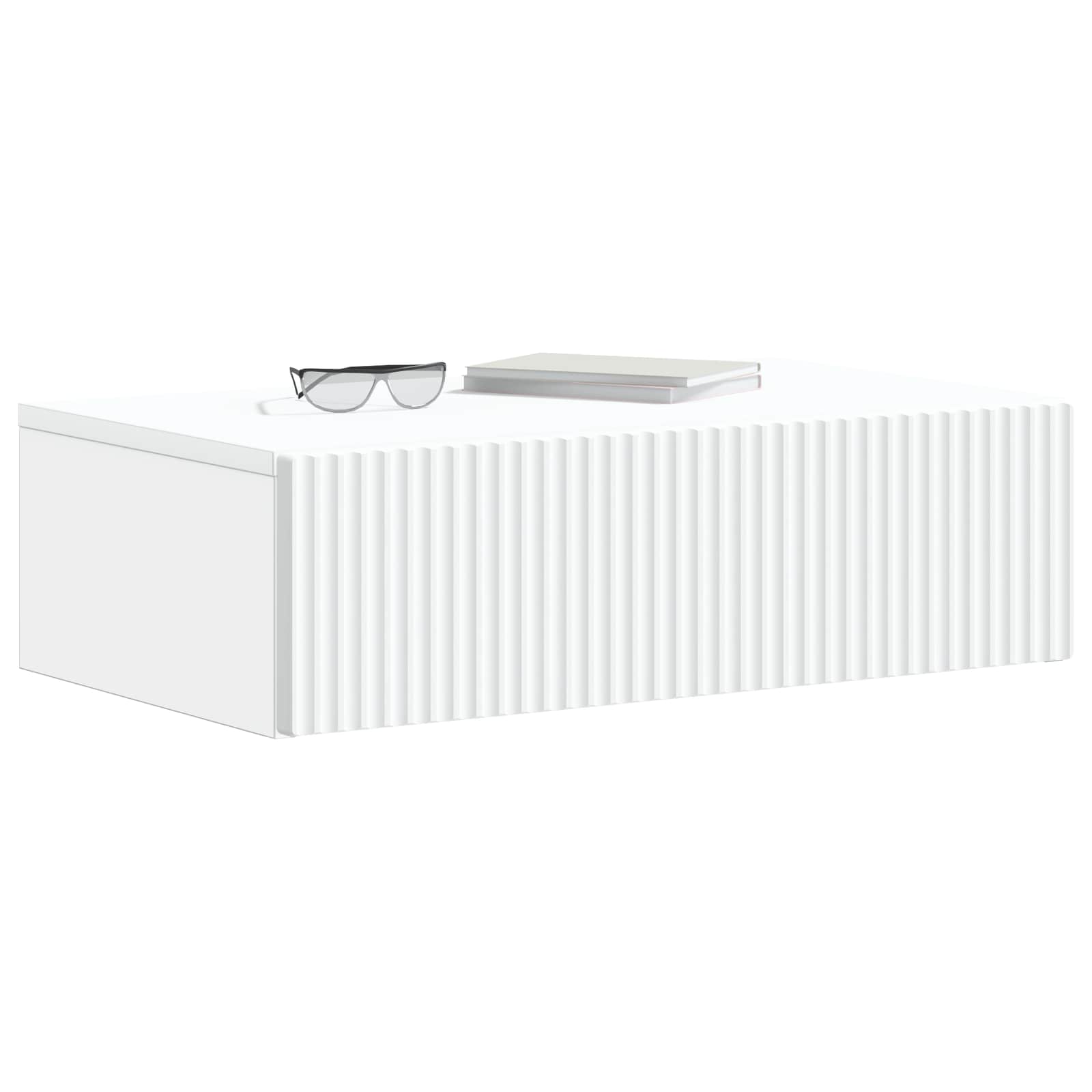 Wandmontierter Beistelltisch Weiß 59 x 34,5 x 17 cm