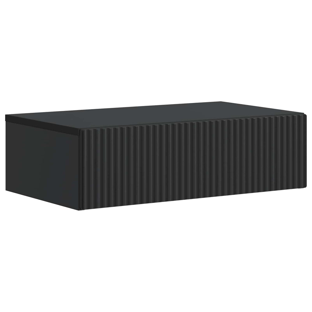Wandmontierter Beistelltisch Schwarz 59 x 34,5 x 17 cm