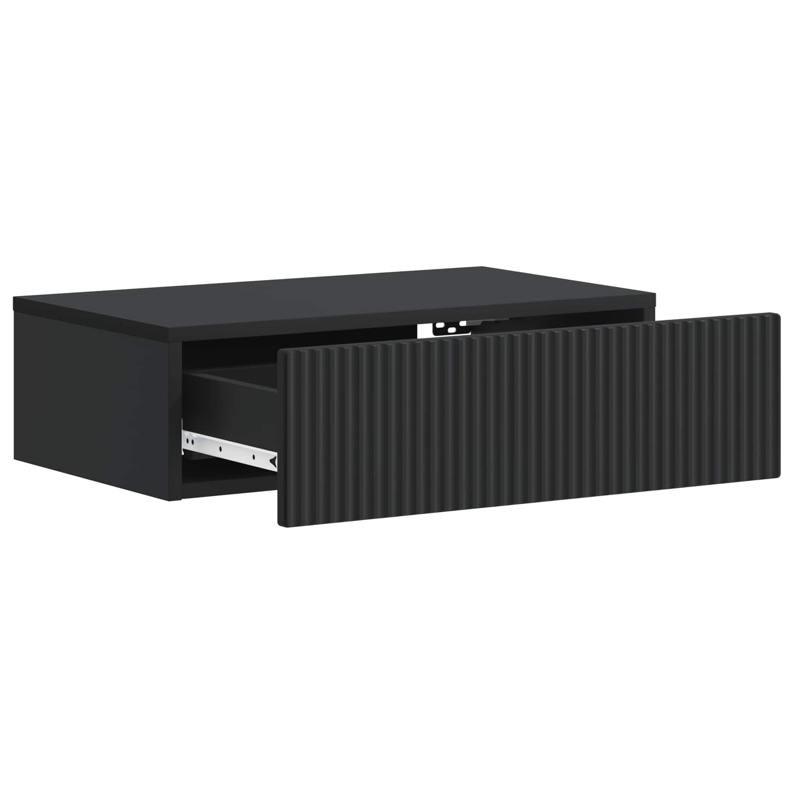 Wandmontierter Beistelltisch Schwarz 59 x 34,5 x 17 cm
