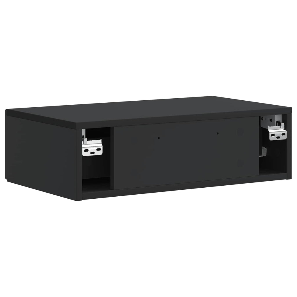 Wandmontierter Beistelltisch Schwarz 59 x 34,5 x 17 cm