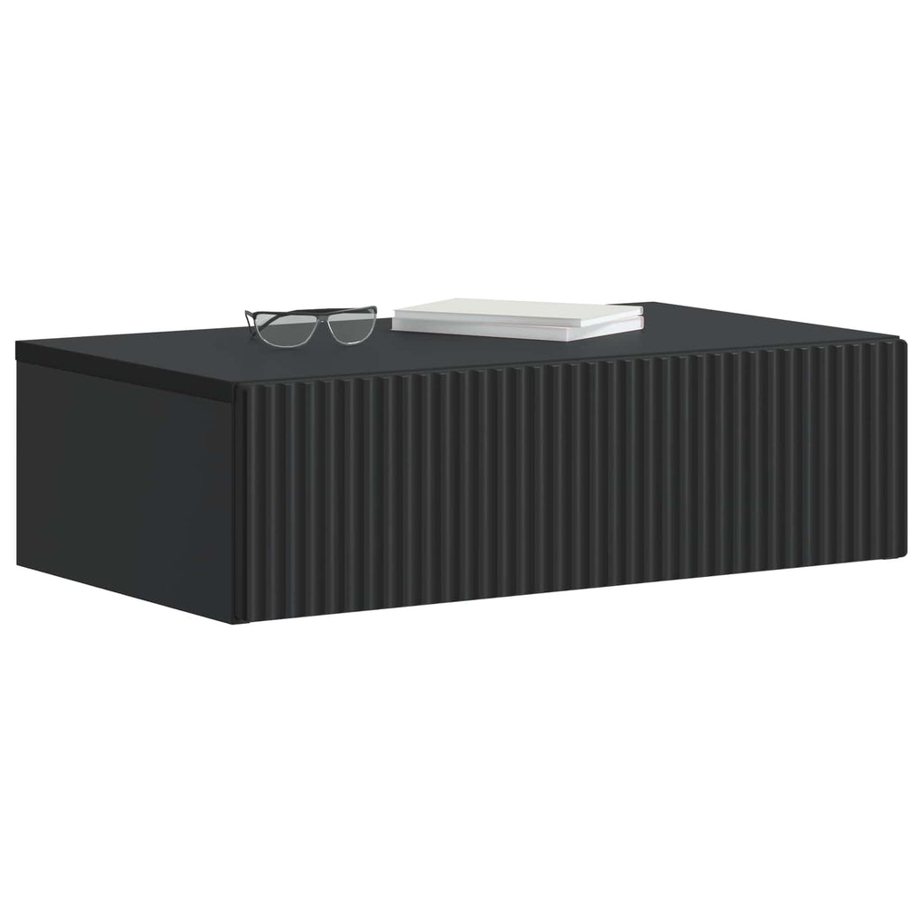 Wandmontierter Beistelltisch Schwarz 59 x 34,5 x 17 cm