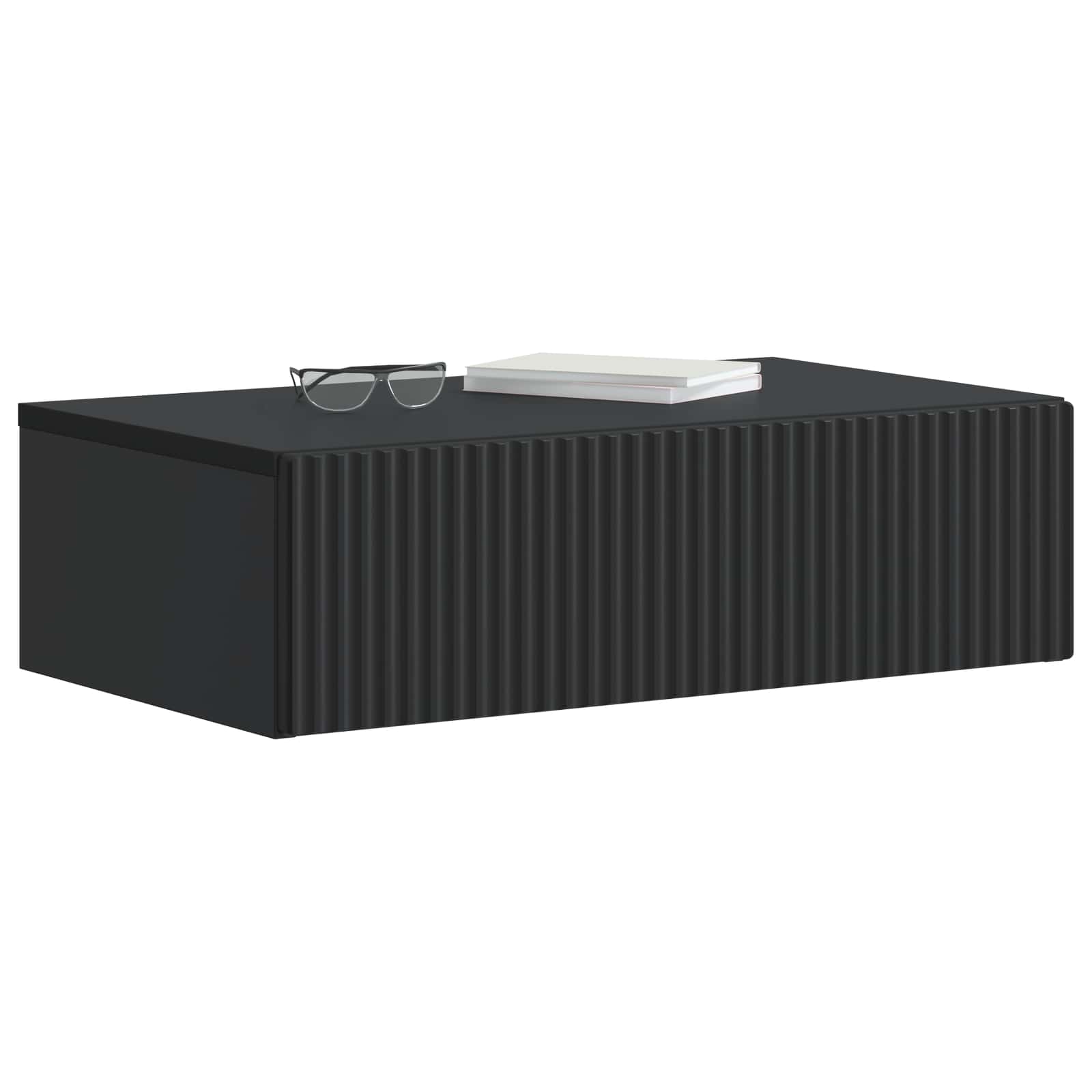 Wandmontierter Beistelltisch Schwarz 59 x 34,5 x 17 cm